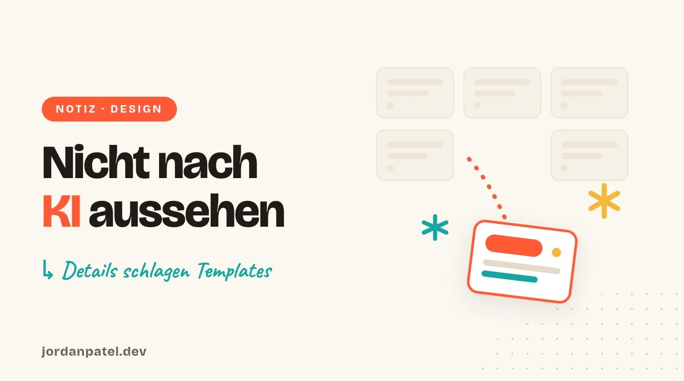 Illustration: Einheitliche Vorlagen-Karten, eine bricht bunt aus