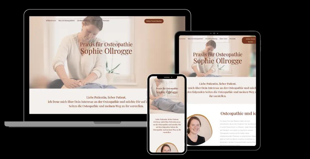 Website of Osteopathy Practice Sophie Ollrogge