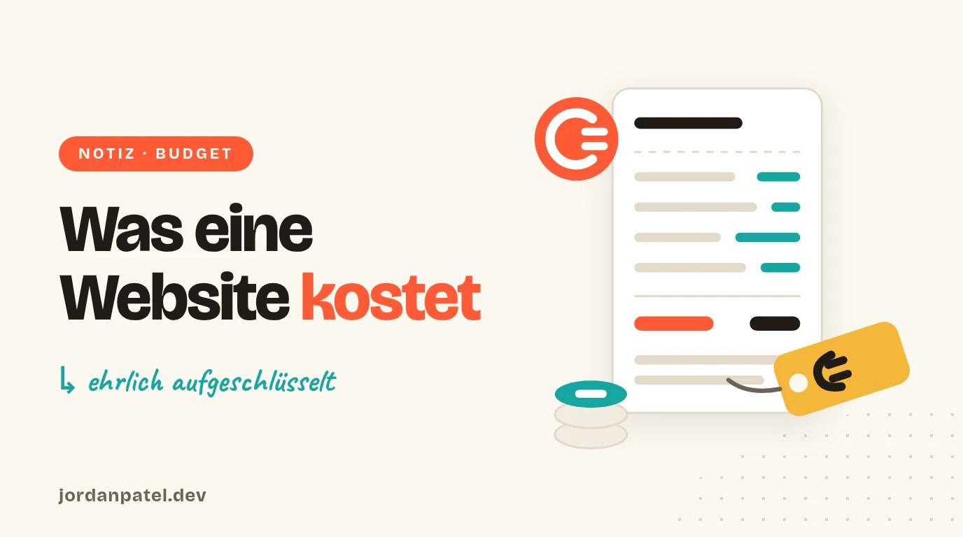 Illustration: Kostenaufstellung mit Preis-Schild und Münzen